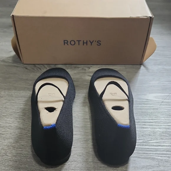 Rothy's The Max Square Mary Jane In Black - Picture 2 of 6